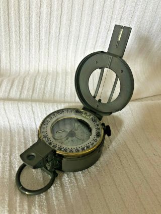 Vintage Prismatic Marching Military Compass Stanley London 09243/ 6605 - 99 - 537 - 90