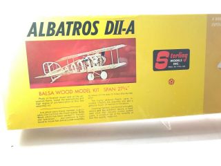 VINTAGE ALBATROS DII - A STERLING BALSA WOOD MODEL AIRPLANE KIT 27 