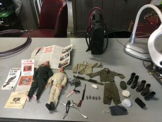 Vintage 1960s // Gi Joe Dolls,  Tons Of Accessories.  Military Police Accessories