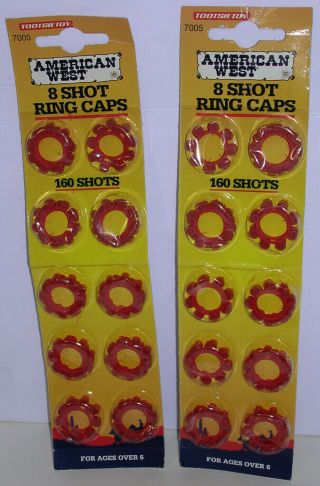 2 Packs 320 Tootsietoy American West 8 Shot Ring Caps For Toy Cap Revolver