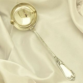 19c Antique French Sterling Silver Serving Ladle Spoon By Henri Soufflot Rococo