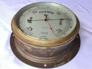 VINTAGE Sestrel Marine Barometer - F.  Smith & Son Southampton - English Made 6