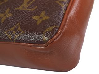 Auth LOUIS VUITTON Vintage Marly Dragonne Monogram Canvas Leather Clutch Bag 5