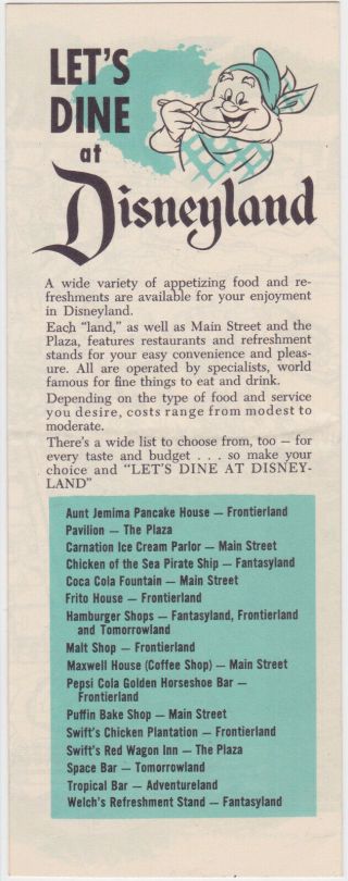 1955 DISNEYLAND BROCHURE MAP DISNEY INAUGURAL 1ST YEAR Walt Disney VTG 2