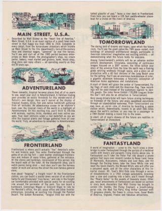 1955 DISNEYLAND BROCHURE MAP DISNEY INAUGURAL 1ST YEAR Walt Disney VTG 3