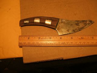 William Spratling Modernist Wood & Sterling Cheese Knife Mexican Silver & Salad