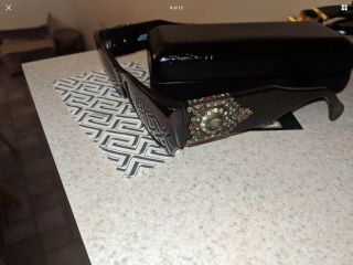 Vtg Gianni Versace Medusa sunglasses Very RARE SWAROVSKI CRYSTALS 3