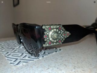 Vtg Gianni Versace Medusa sunglasses Very RARE SWAROVSKI CRYSTALS 6