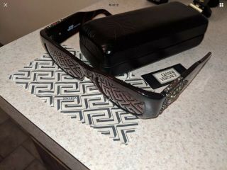 Vtg Gianni Versace Medusa sunglasses Very RARE SWAROVSKI CRYSTALS 7