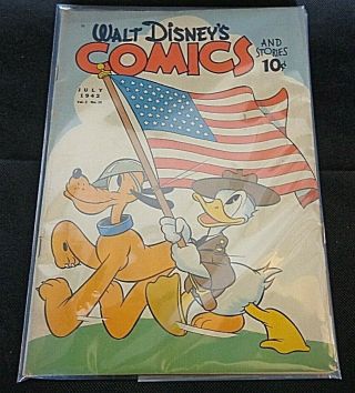 Walt Disney’s Comics And Stories 22 July 1942 Volume 2 No.  10,  Vintage Ungraded