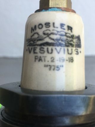 Vintage,  Very rare,  antique Mosler Vesuvius Huge spark plug 5