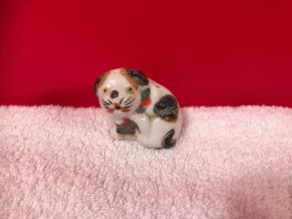 Antique Clay Japan Japanese Cat Netsuke Rare 2