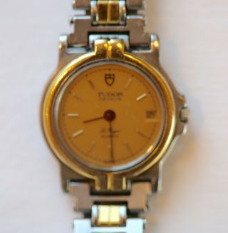 Tudor Le Royer Two Tone Vintage Ladies Quartz Watch With Date & Tudor Box