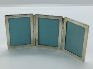 Solid 925 Silver Tiffany & Co Pocket Triple Folding Travelling Photograph Frame