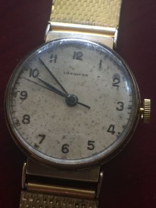 Rare Vintage 9ct Gold Longines 12.  68m Mens Gents Mechanical Wind Wristwatch Watc 2