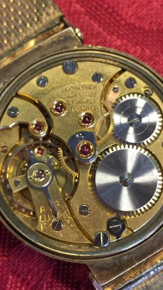 Rare Vintage 9ct Gold Longines 12.  68m Mens Gents Mechanical Wind Wristwatch Watc 8