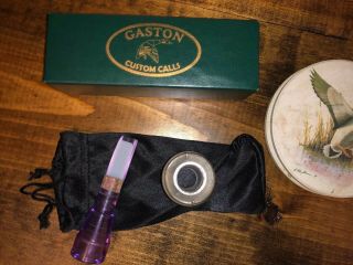 Gaston Custom Calls Vintage acrylic single reed duck call 6