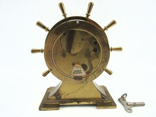 Vintage Salem Ship ' s Bell Brass 8 - Day Clock 3