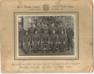 Rare Ww2 Era Canada Rcmp Group Photo 1942 Guards Depot Army Miunted Police 8x10