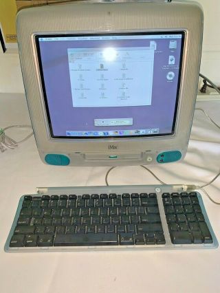 Vintage iMac G3 1999 in Pristine blueberry - Glass cameo 9