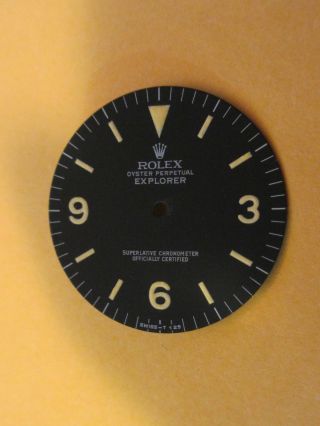 Vintage Rolex 1016 Explorer I Matte Black Repaired Dial