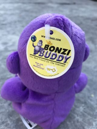 RARE Bonzi Buddy Plush BRAND NEW/MINT 2001 Gold Membership Reward Purple Gorilla 4