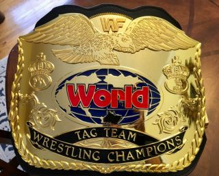 Wwf Logo Fandu Tag Team Championship Wrestling Belt Ultra Rare