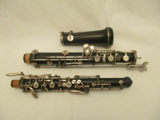 Vintage Noblet Paris France Oboe Woodwind Instrument in LeBlanc Case 2