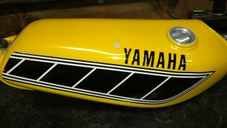 Yamaha Yz Gas Fuel Tank Aluminum Vintage Flattrack Yellow