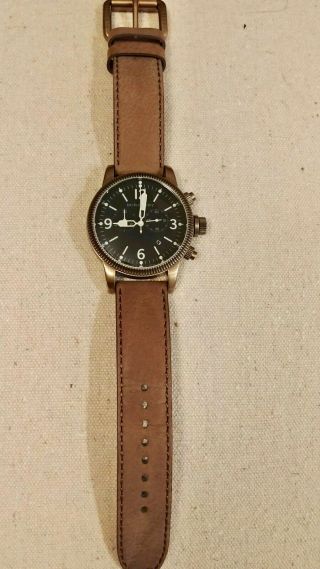 Burberry Men ' s Vintage Style Chronograph Watch Swiss Made 46mm 3