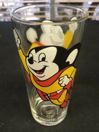 RARE 1970’s Pepsi Space Mouse & Mighty Mouse Collectible Glasses 12