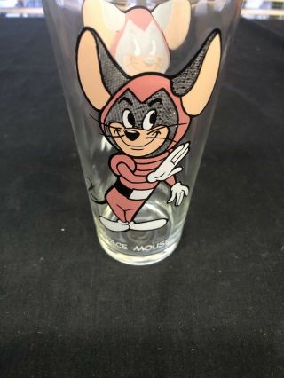RARE 1970’s Pepsi Space Mouse & Mighty Mouse Collectible Glasses 2