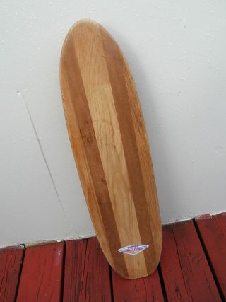 Vintage hobie surfer wooden skateboard sidewalk surfboard 1960s multi lam 2