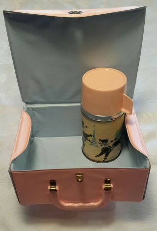 Gigi French Poodle Vintage Pink Lunch Box 1960s Alladin Cond.  Thermos RARE 4