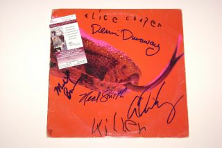 Jsa Authenticated Alice Cooper Vintage 1971 " Killer " Album Signed By 4