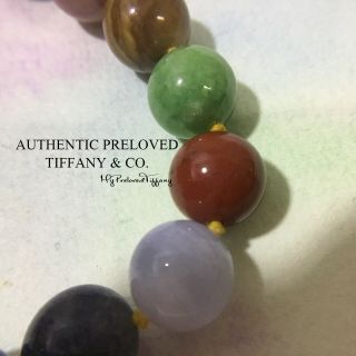 Rare Authentic Tiffany & Co Paloma Picasso Multicolor Gemstone Bracelet 7
