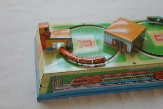Vintage Red China Model MS79 Tin Toy Train Wind up 3