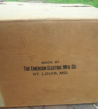 Vintage Table Round Floor Fan Antique Emerson Usa Metal,