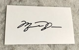 Michael Jordan Nba Legend Vintage Signed Autograph 3x5 Index Card Chicago Bulls