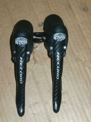 Vintage Campagnolo Record Carbon 9 Speed Ergo Shifters G Springs