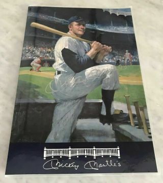 Rare Mickey Mantle Signed Autograph Restaurant Menu Upper Deck Uda Hologram