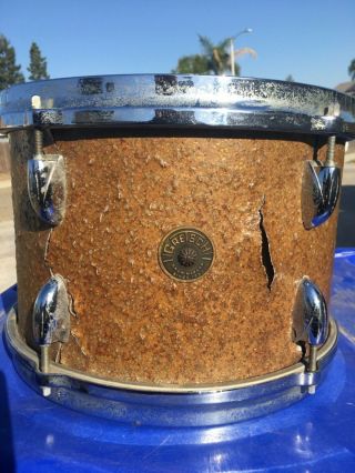Vintage Gretsch Gold Sparkle Tom Drum