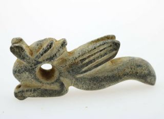 Ancient Chinese Hongshan Culture,  Old Jade Carved,  Amulet Flying Beast Pendant 8