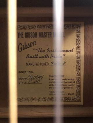 1971 Vintage Gibson Classical Acoustic Guitar C 100 2