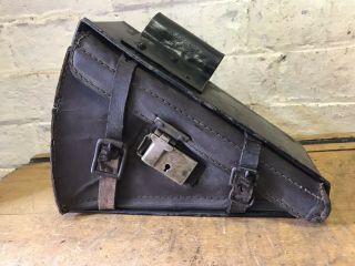 Veteran Leather Tool Box Bsa Sloper Ajs Panther Vintage Matchless Barn Find Rare
