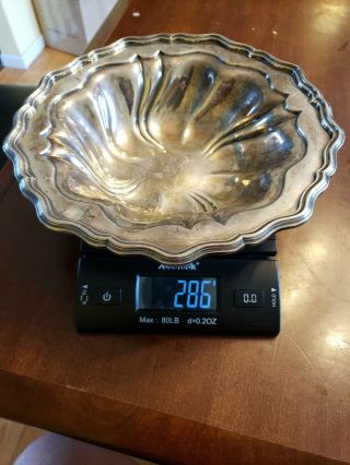 Vintage Ornate Sterling Silver Bowl 10.  1 Ounces/286 Grams