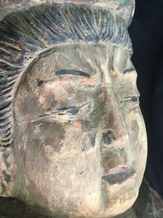 Chinese Signed Wood Carving 17.  50” Statue Of Guanyin / Qwanyin / Kwan - Yin 4
