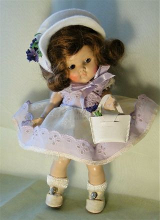 RARE ' 50 ' s TRANS DONNA w LAVENDER TRIM & LAVENDER EYES VTG VOGUE GINNY 10