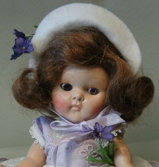 RARE ' 50 ' s TRANS DONNA w LAVENDER TRIM & LAVENDER EYES VTG VOGUE GINNY 11