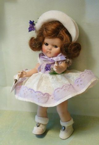 RARE ' 50 ' s TRANS DONNA w LAVENDER TRIM & LAVENDER EYES VTG VOGUE GINNY 9